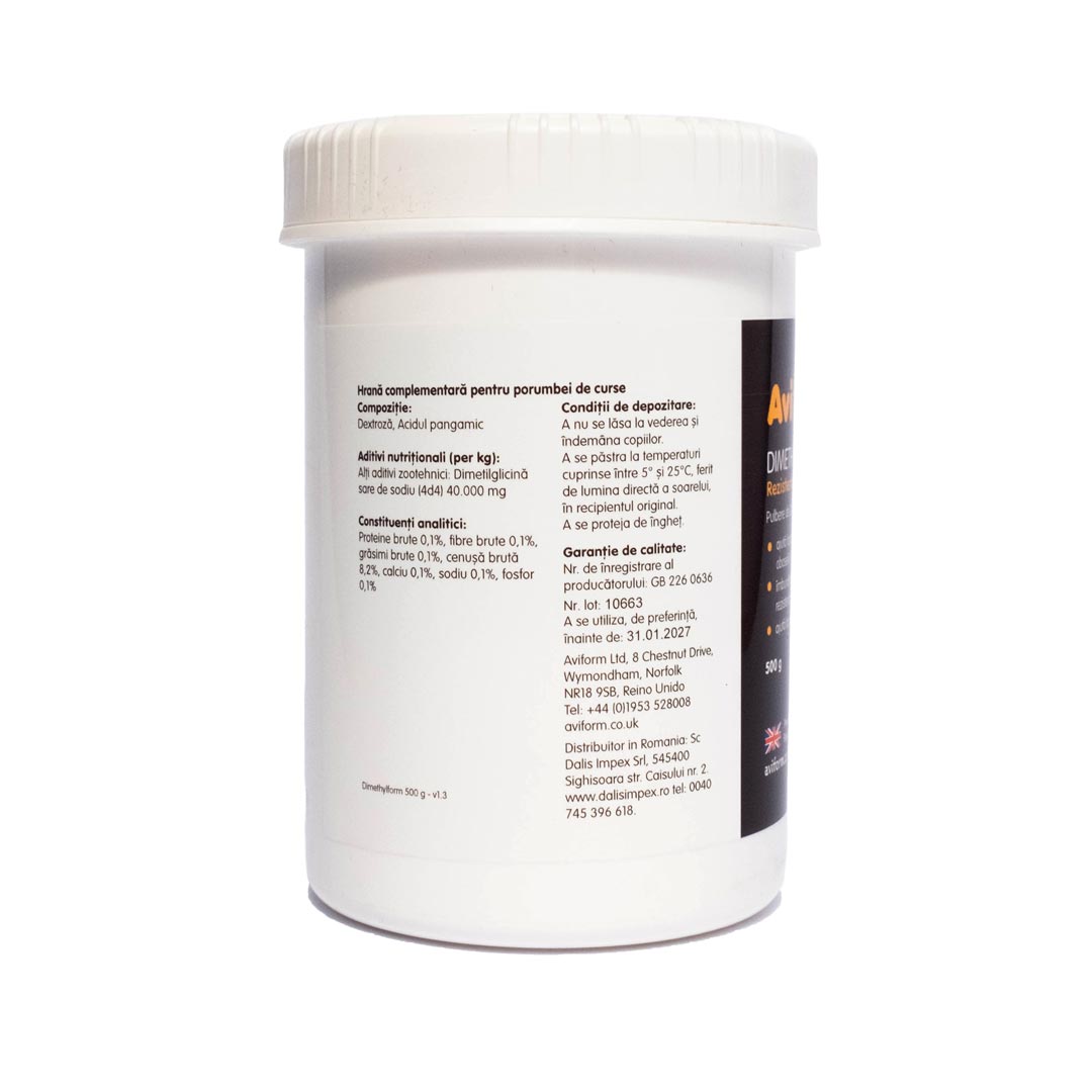 Supliment nutritiv pentru porumbei voiajori Aviform Dimethylform 500gr - DalisPet