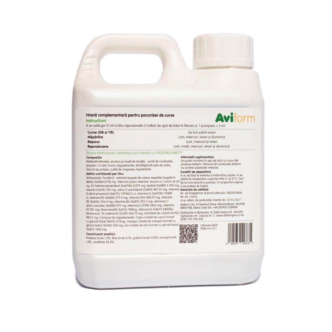 Aviform Ultimate Max pentru porumbei 1000 ml - DalisPet
