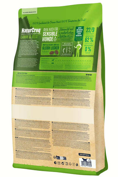 Ambalaj Happy Dog NaturCroq Lamb & Rice 15 kg – hrană pentru câini adulți