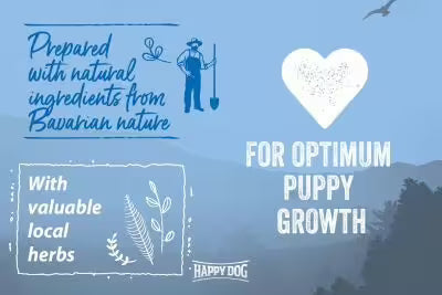 Ingrediente naturale Happy Dog NaturCroq Puppy – proteine și ierburi locale