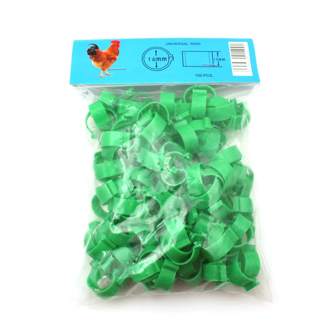 Inele gaini 16 mm verde