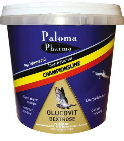 Paloma Pharma Glucovit Dextrose energy supplement container for faster recovery and improved condition