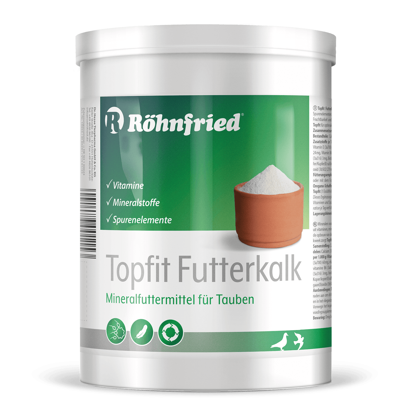 Suplimente porumbei Rohnfried TOPFIT Futterkalk