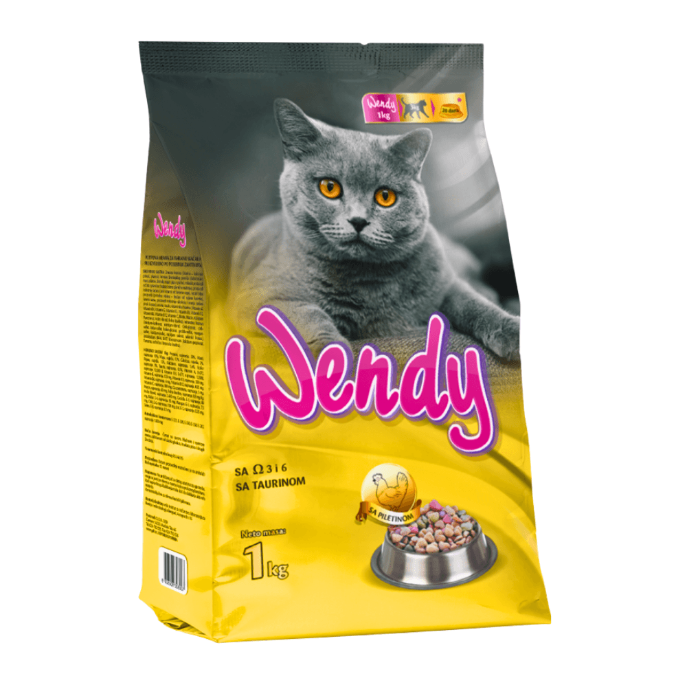 Wendy Hrana uscata pentru pisici cu pui, 1 kg - DalisPet