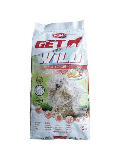 Hrana uscata hipoalergenica pentru caini cu miel si orez GetWild 15 kg - DalisPet