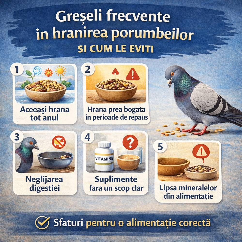 Greșeli frecvente în hrănirea porumbeilor și cum le eviți