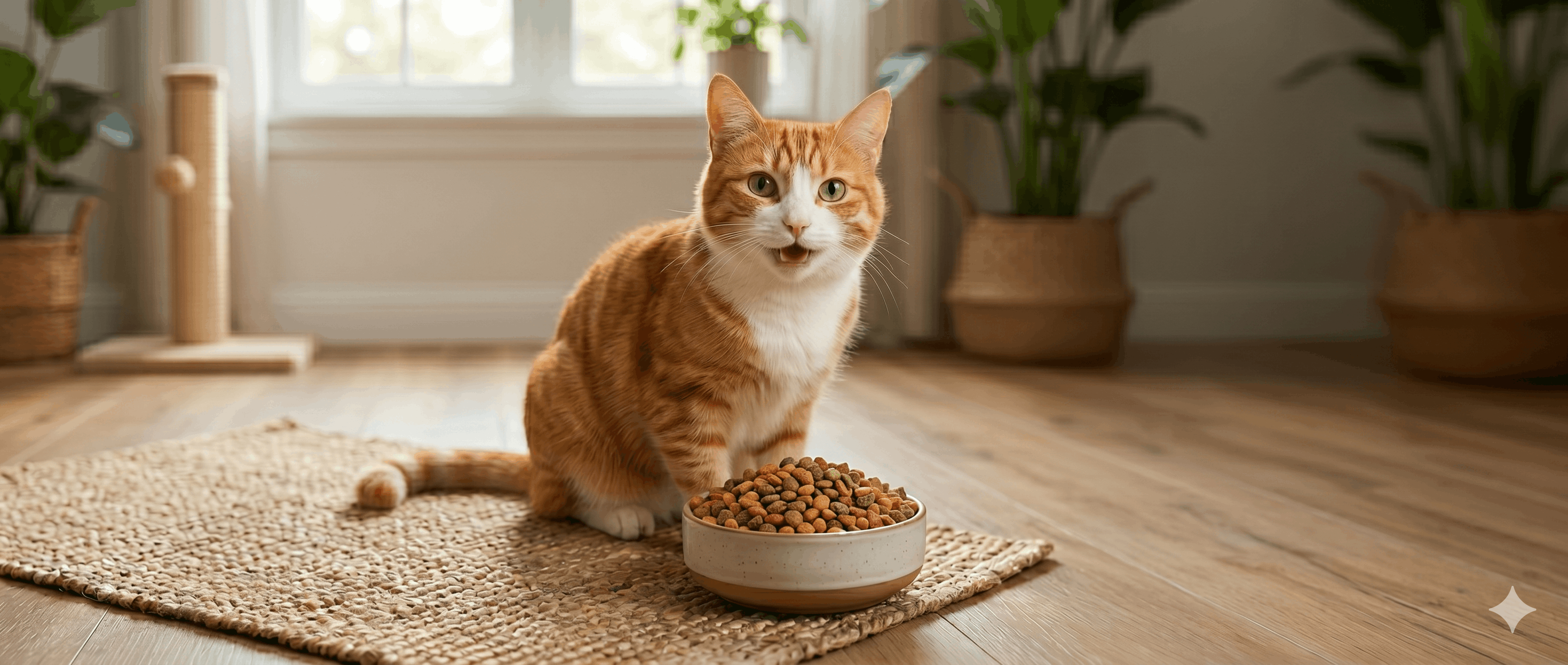 Premium dry cat food bag with kibble scattered, ideal for healthy feline nutrition and daily feeding.