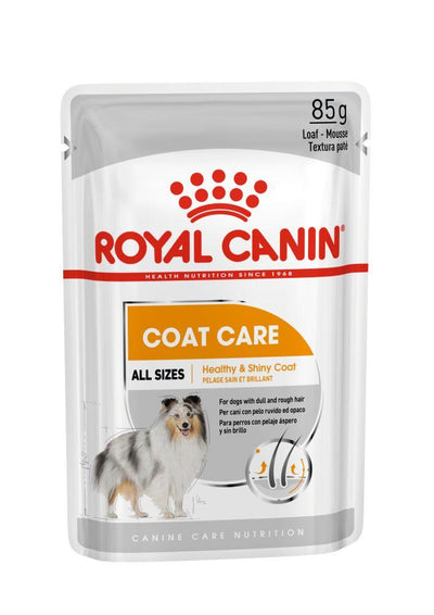 Royal Canin Coat Care Adult hrana umeda caine, blana sanatoasa si lucioasa (pate), 85 g