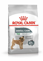Royal Canin Dental Care Mini dry dog food bag for small dogs up to 10kg, reduces tartar formation