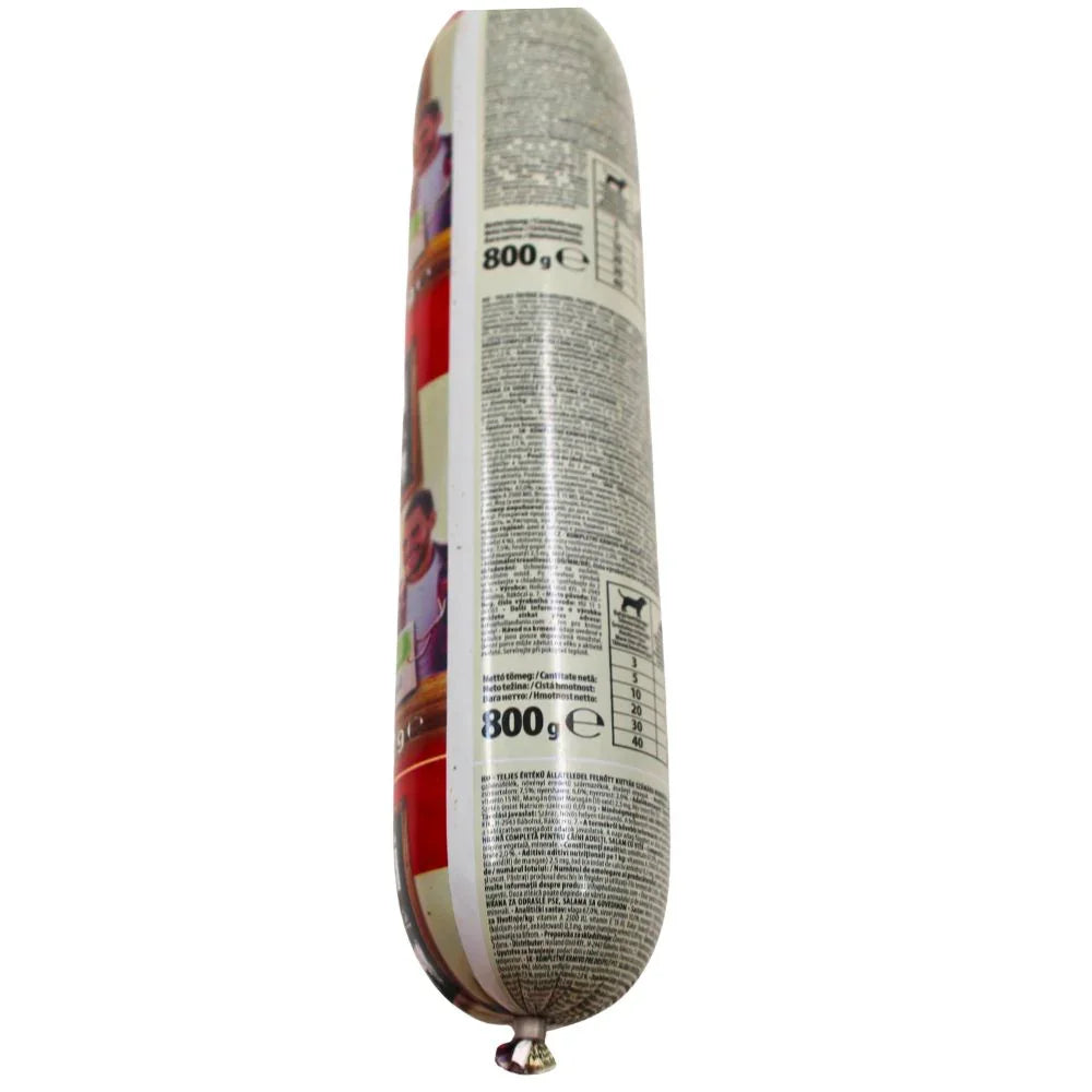Salam  câini cu vită  800 g – variantă economică DalisPet