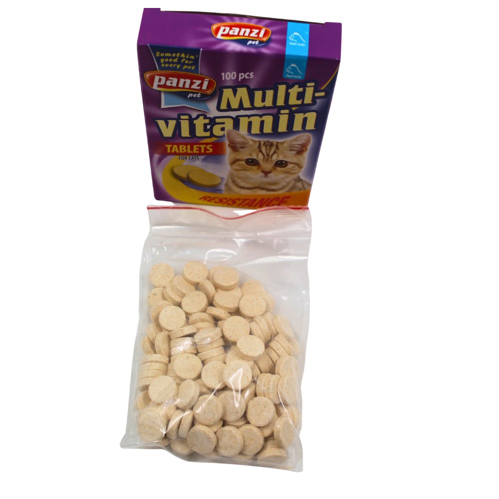 Panzi Multivitamin tablete pentru pisici – vitalitate zilnică