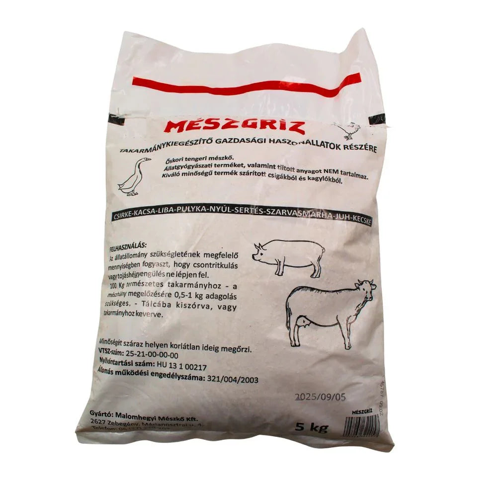 Calciu natural granulat pentru păsări și animale