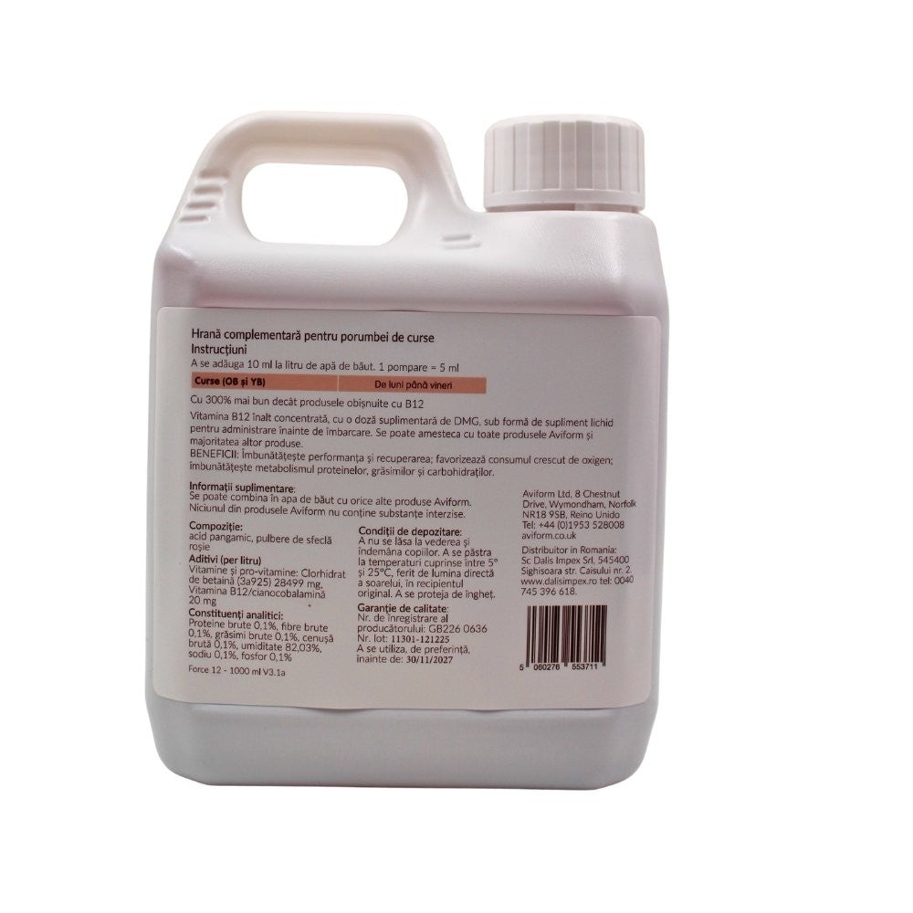 Aviform Force 12 + DMG – booster pre-concurs pentru porumbei DalisPet