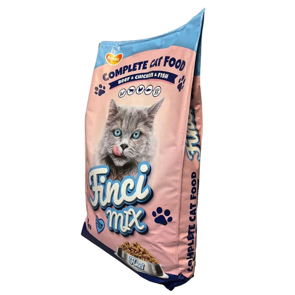 Hrana completă pentru pisici Finci Mix cu vită, pui și pește, 1kg