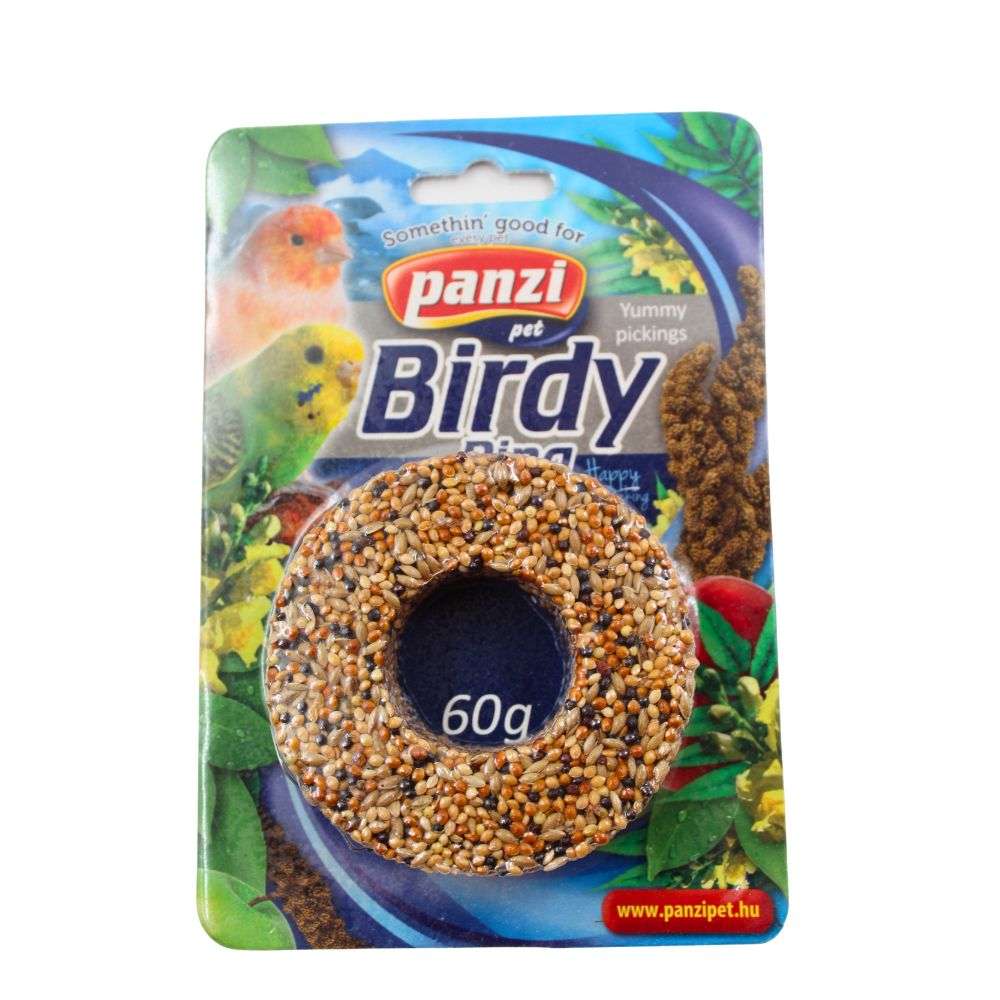 Panzi Birdy Ring – inel cu semințe pentru peruși și canari, 60 gr