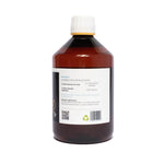 Brown plastic bottle with white cap and Romanian label showing usage instructions and barcode