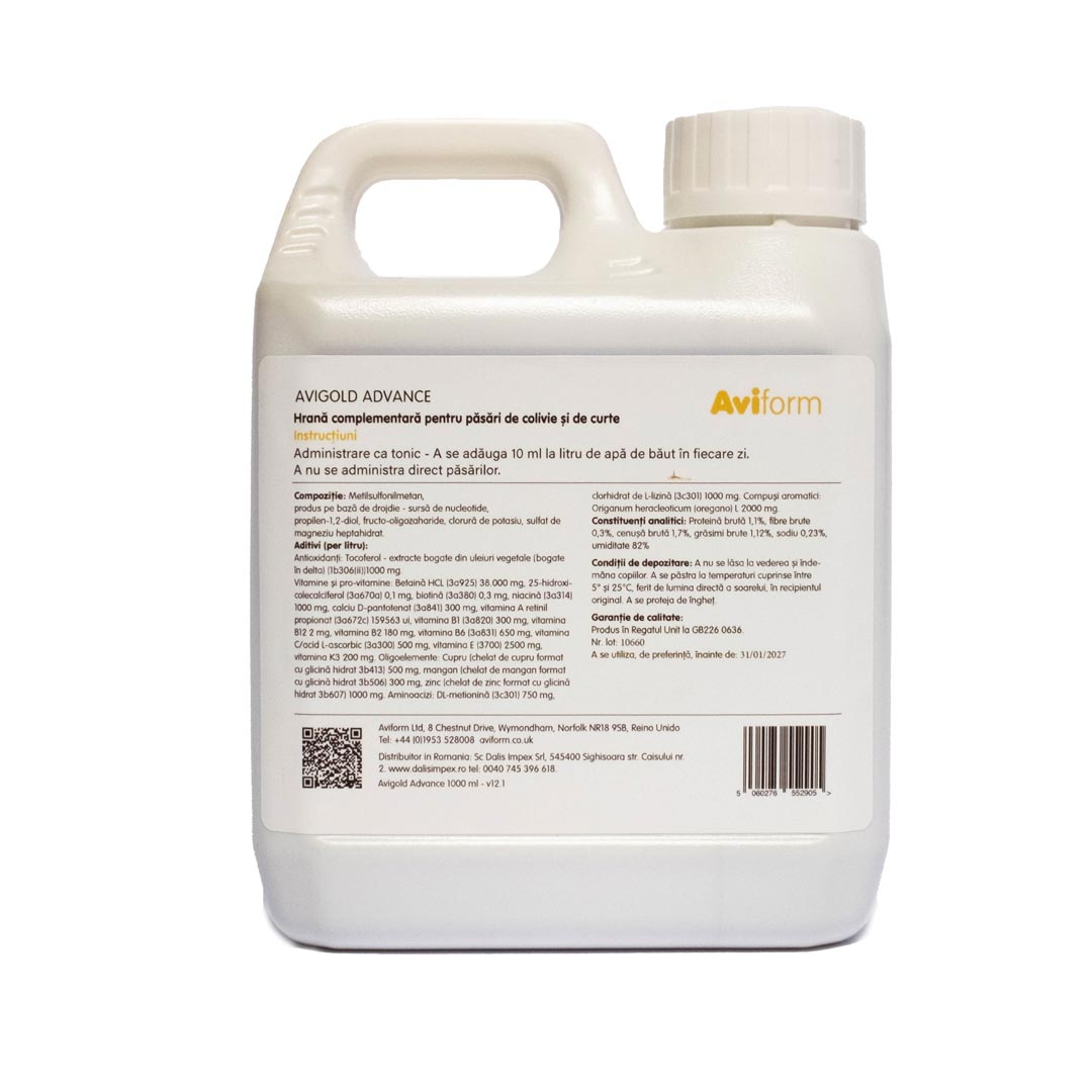 Vitamine, si probiotice pentru pasari Aviform Avigold Advance - DalisPet
