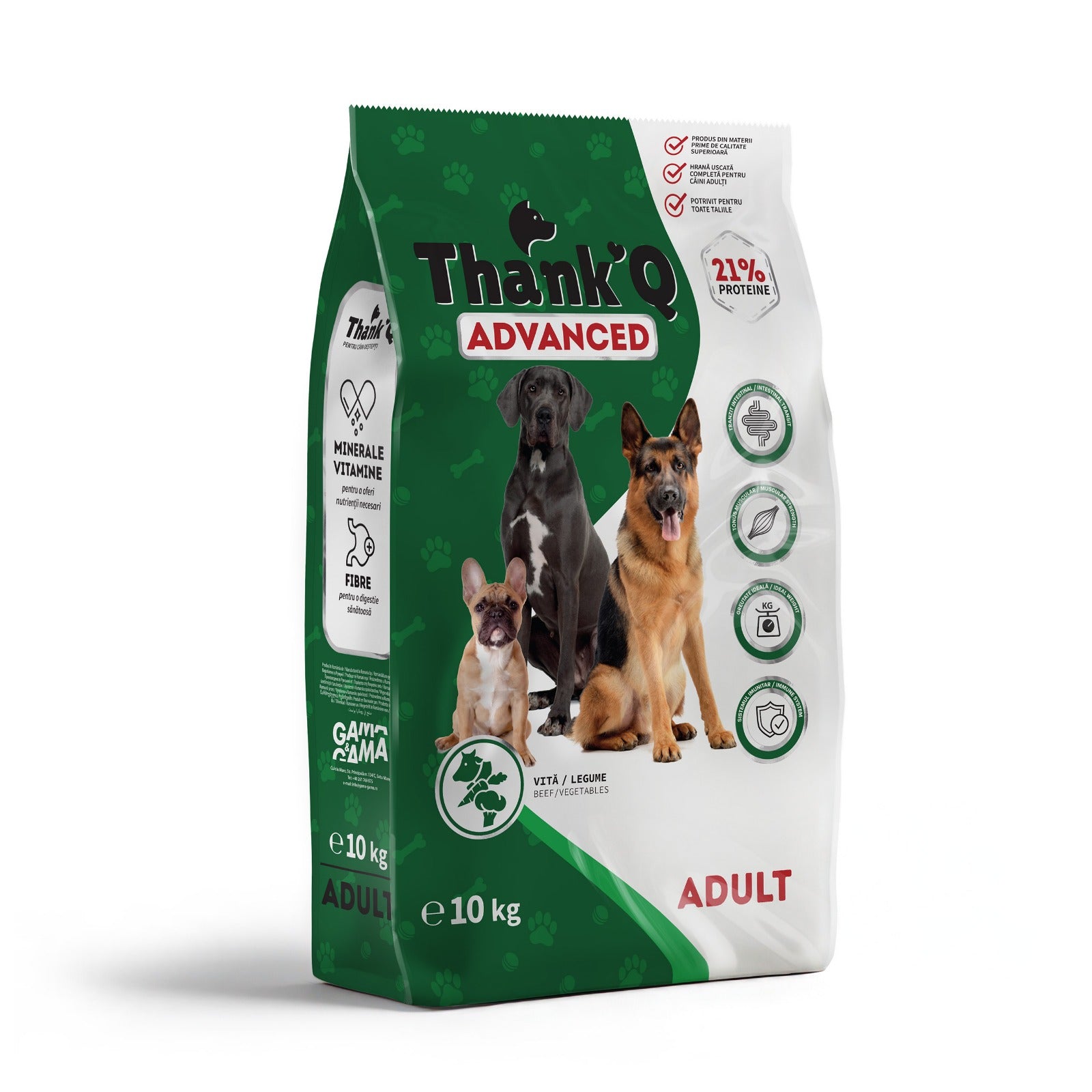 ThankQ Advanced Vita și Legume – hrană uscată pentru câini adulți 10 kg