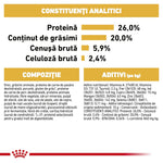 Royal Canin Boxer adult dry dog food nutritional and ingredient details in Romanian