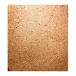 Close-up of finely ground animal feed with mixed grains and seeds texture