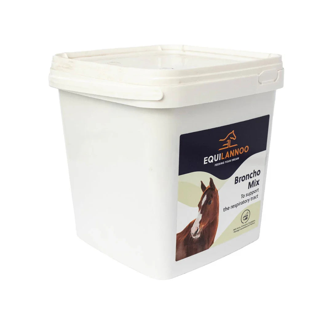 Broncho Mix pentru cal, supliment respirator Equilannoo, hrană și tratament pentru cai
