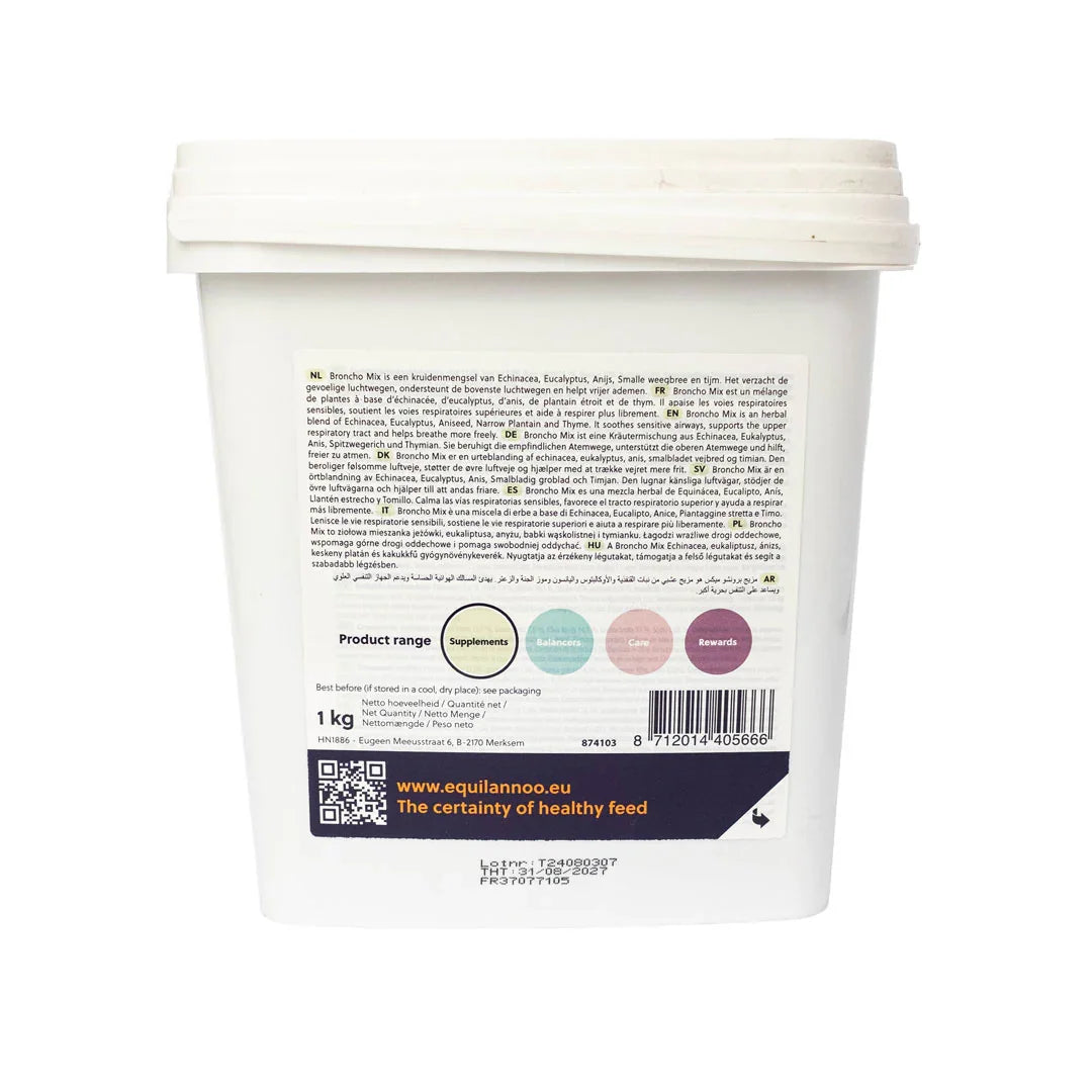 Broncho Mix pentru porumbei, supliment respiratoriu cu eucalipt, anason și timian, 1 kg