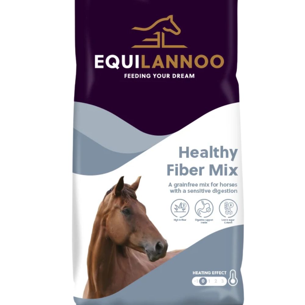 Furaj cu adaos de fibre pentru cai Equilannoo Healthy Fiber Mix 15 kg