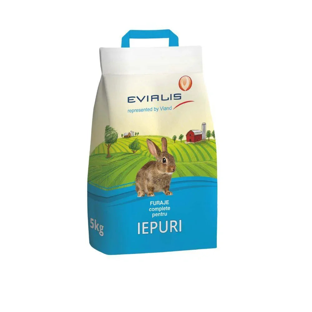 Furaj granulat pentru iepuri in sac de 5 kg