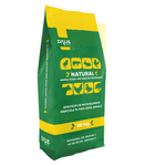 20 kg green and yellow bag of Dalis Impex natural animal feed with icons of farm animals