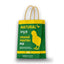 Green and yellow packaging bag for 5 kg natural chicken feed by Dalis Impex with chick silhouette