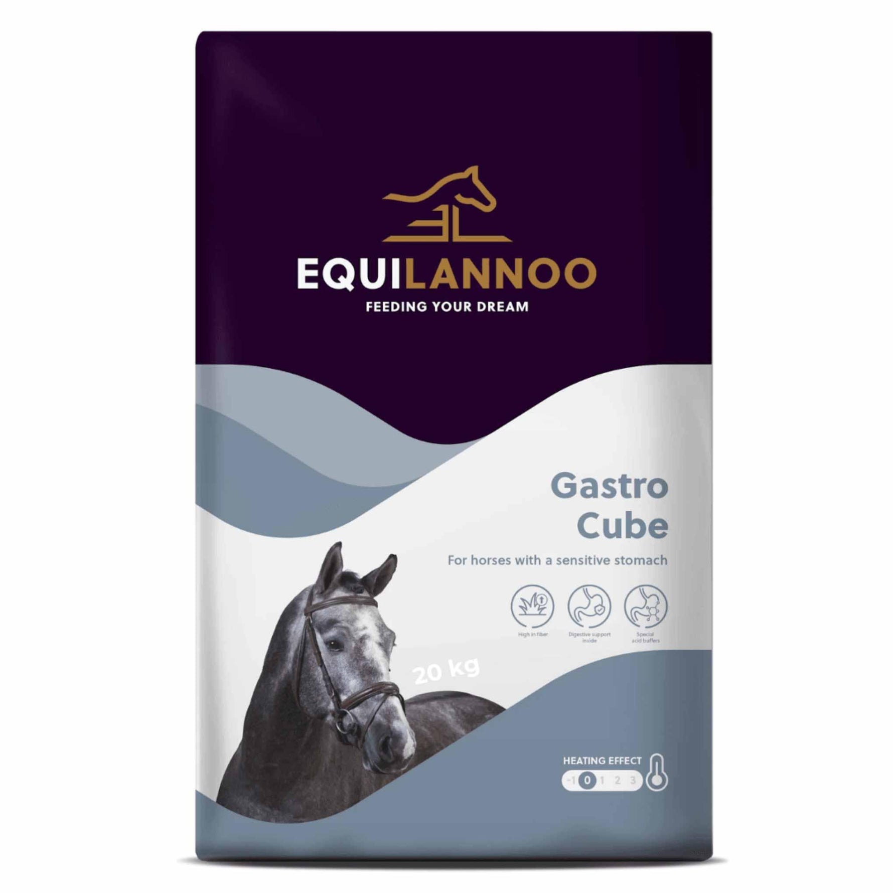 Equilannoo Gastro Cube horse feed bag for sensitive stomachs, 20 kg with digestive support and fiber