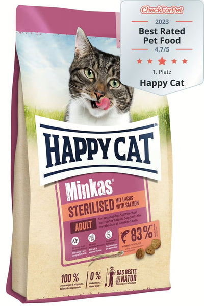 Happy Cat Minkas Sterilised Lachs – hrană completă pentru pisici sterilizate