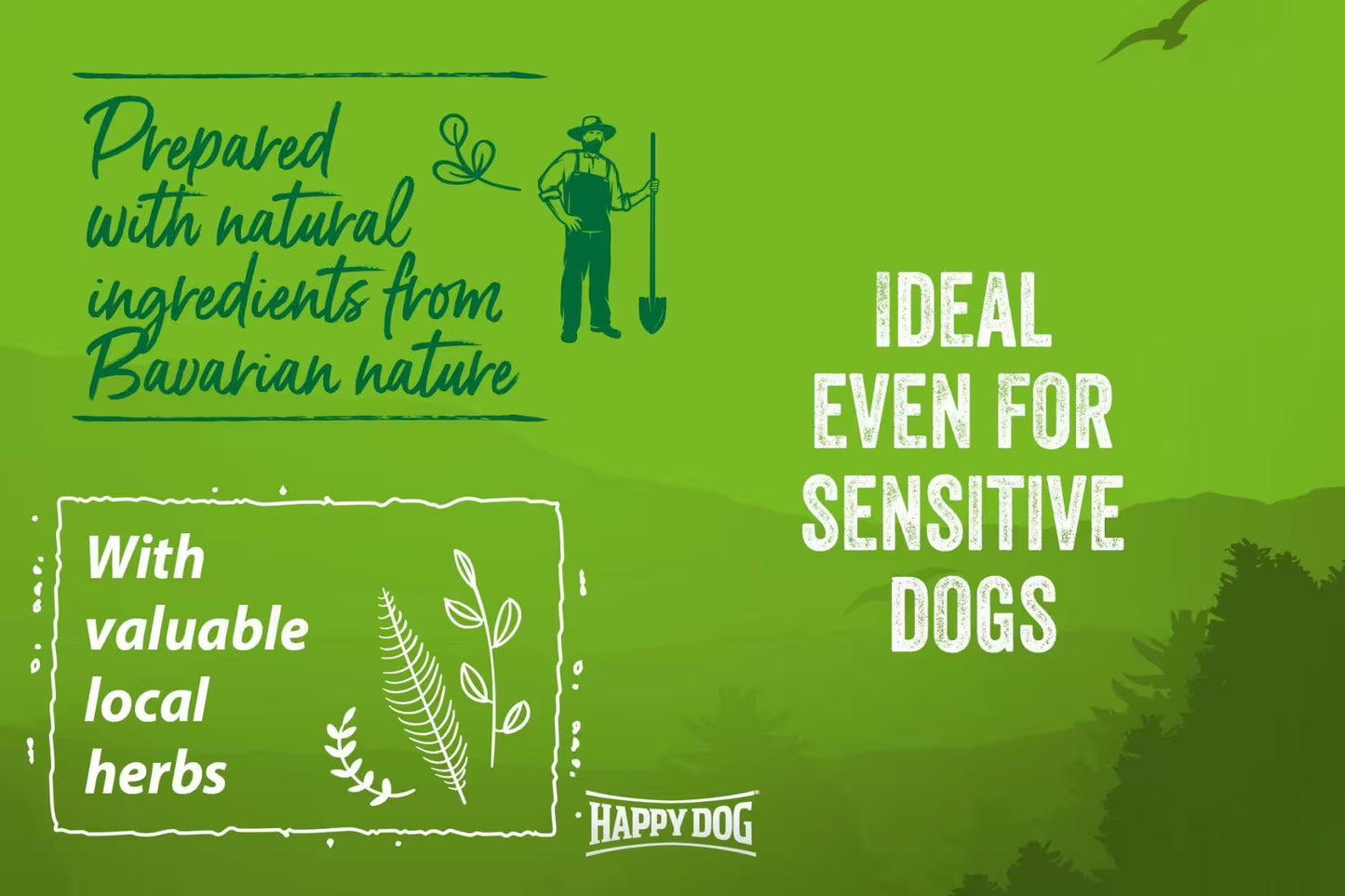 ngrediente naturale Happy Dog NaturCroq  – carne de miel și orez