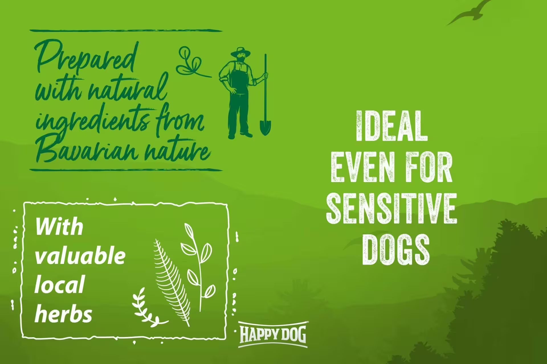ngrediente naturale Happy Dog NaturCroq  – carne de miel și orez
