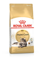 Royal Canin Maine Coon Adult cat food bag with image of Maine Coon cat and joint support icon