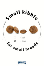Hrana uscată pentru câini mici, granule mici ~5-10mm, ideală pentru rase mici