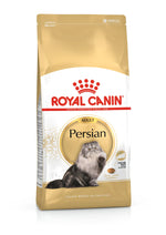 Royal Canin Persian adult cat food bag with long hair health nutrition and Persian cat image