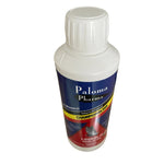 White plastic bottle of Paloma Pharma Lookol Plus garlic oil supplement with blue, yellow, and red label