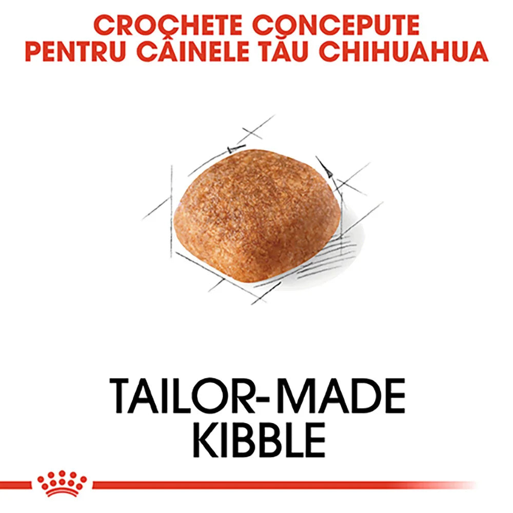 Tailor-made kibble designed for Chihuahua dogs with customized shape and size