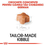Tailor-made kibble designed for German Shepherd dogs with custom shape and size