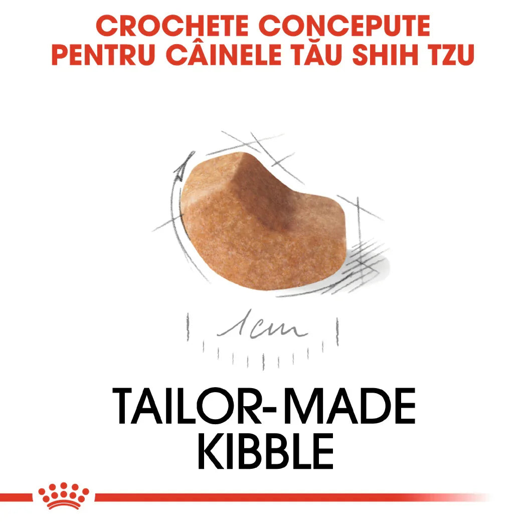 Tailor-made kibble measuring 1.1 cm designed for Shih Tzu dogs