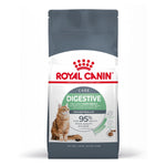 Royal Canin Digestive Care cat food bag with orange tabby cat image and healthy digestion benefits