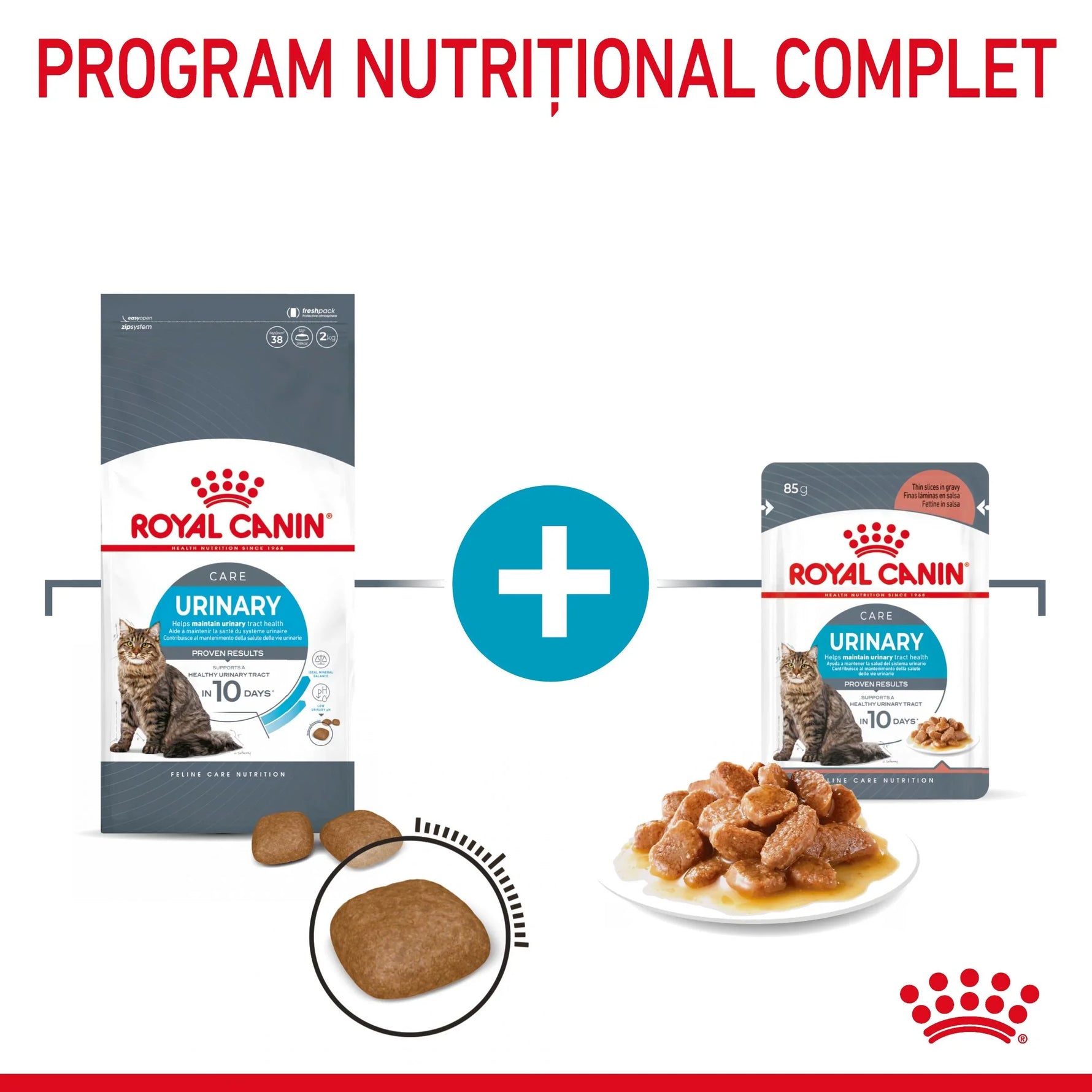 Royal Canin Urinary Care dry kibble and wet food for cats, complete urinary health nutrition