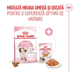 Royal Canin kitten food mix with dry and wet food for kittens up to 12 months, promoting strong immune system and brain development