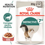 Royal Canin Instinctive cat food pouch for cats 7+, 85g pack of 12 with vitality complex