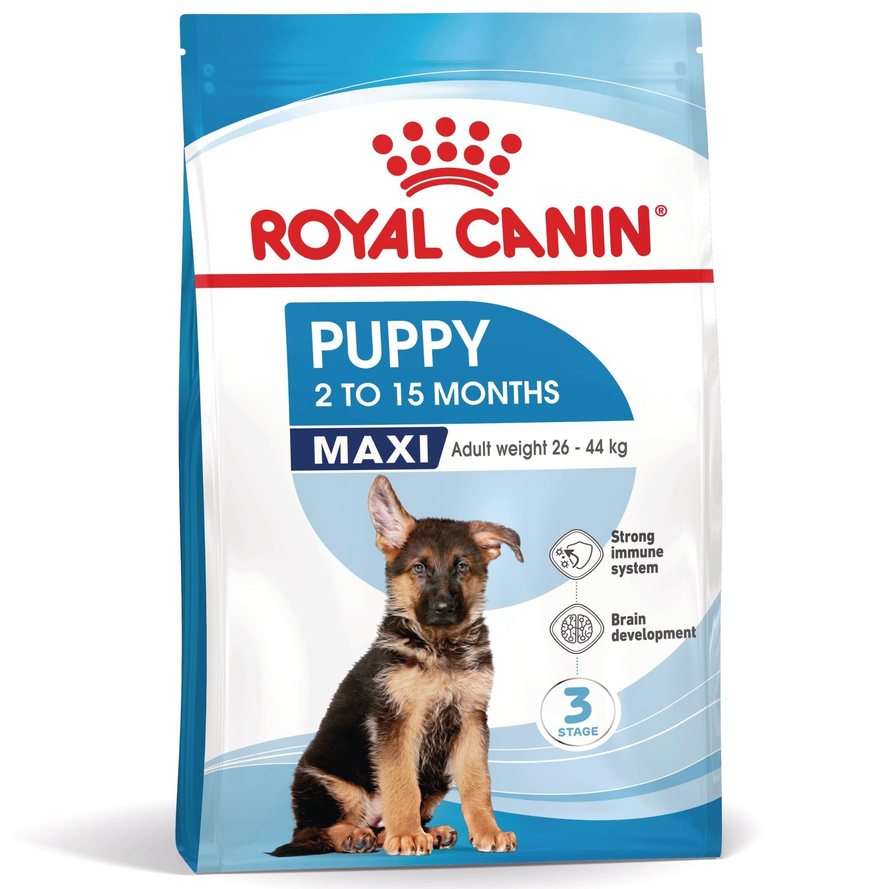 Royal Canin Maxi Puppy dry dog food bag for large breed puppies 2 to 15 months
