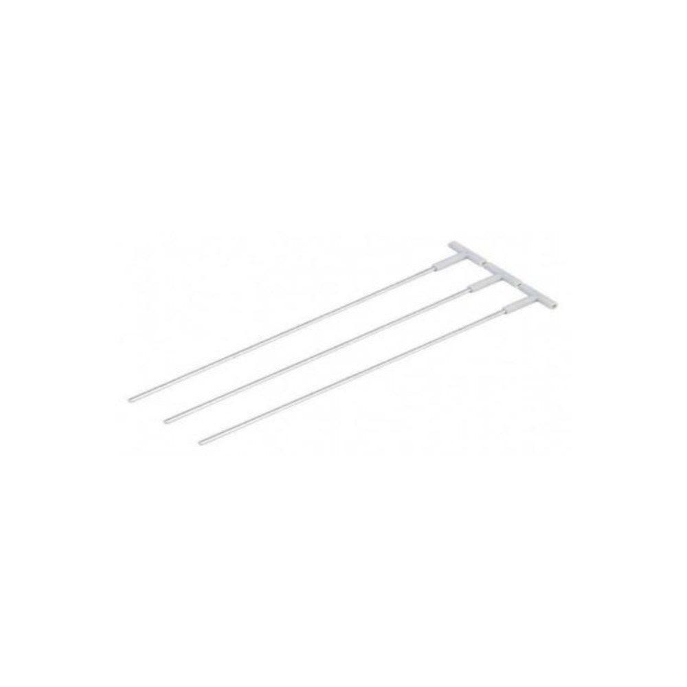 White 30 cm three-prong dovetail box entrance marker for pigeons