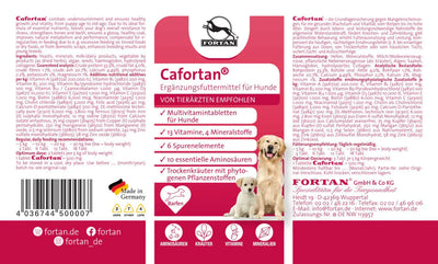 Cafortan Supliment alimentar pentru câini 600 tablete