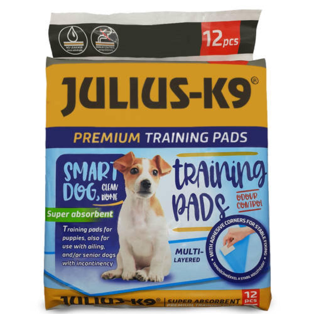 Julius-K9 premium dog training pads pack with super absorbent multi-layered pads for puppies and senior dogs