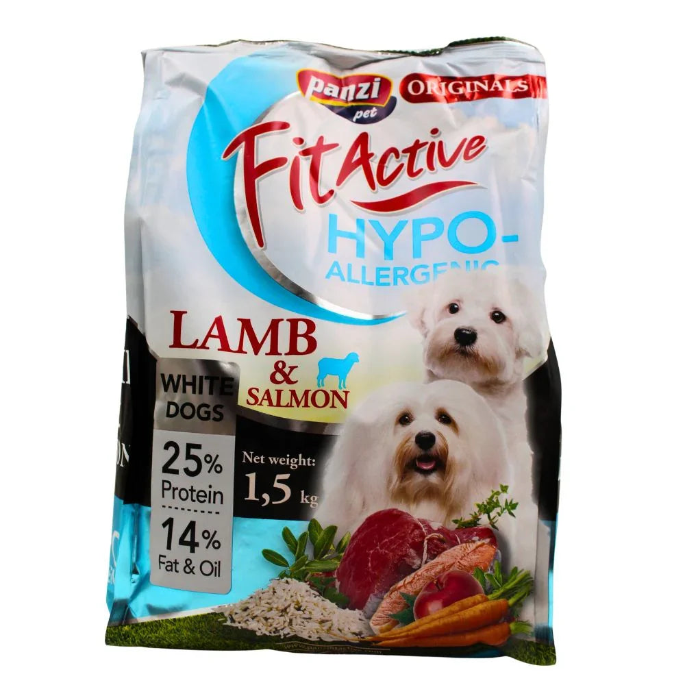 FitActive WhiteDogs 1,5 kg – hrană pentru câini cu blană albă
